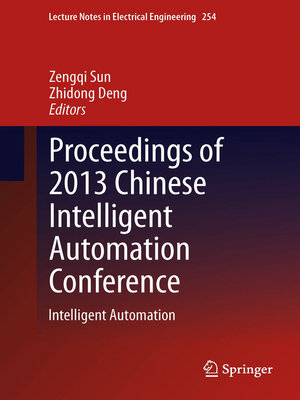 cover image of Proceedings of 2013 Chinese Intelligent Automation Conference